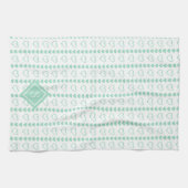 Country Heart Stripes Muster Monogramm Geschirrtuch (Horizontal)