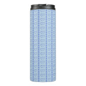 Country Heart Stripes Muster Monogramm Thermosbecher (Rückseite)