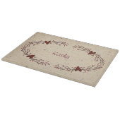 Country Hearts and Pip Berry Glass Cutting Board Schneidebrett (Ecke)