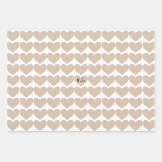 Country Hearts Personalisiert Geschenkpapier Set (Vorderseite 3)