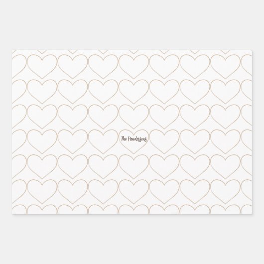 Country Hearts Personalisiert Geschenkpapier Set (Vorderseite 2)