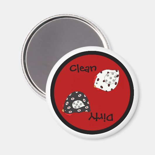 Country Hen Clean Dirty Geschirrspüler Magnet (Vorderseite/Rückseite)