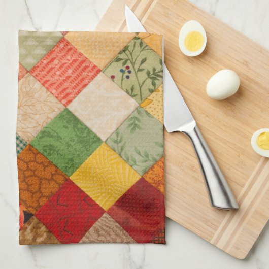 Country Herbst Diamond Patchwork Muster Geschirrtuch (Viertel Falte)