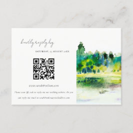 Country Hills River Landscape Wedding QR Code UAWG Begleitkarte