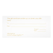 Country Holiday Woods Geschenkgutschein Werbekarte (Hinten)