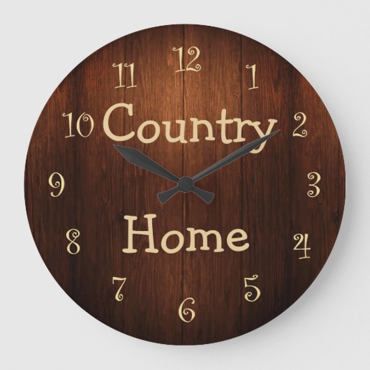 Country Home Kitchen Clock Große Wanduhr (Vorderseite)