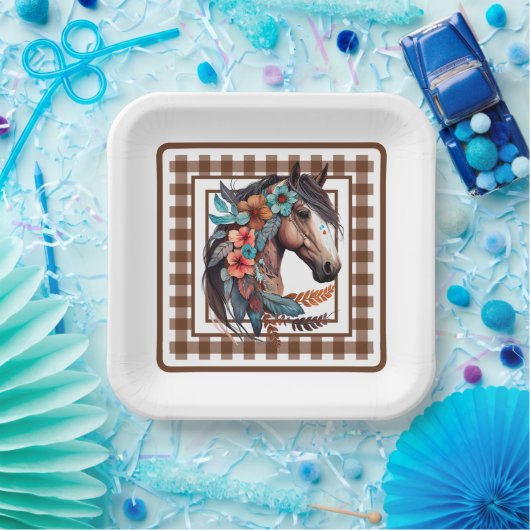 Country Horse Pappteller (Party)