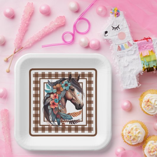 Country Horse Pappteller (Party)