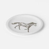 Country Horse Wedge Western Rustikales Brautparty Pappteller (Schrägansicht)