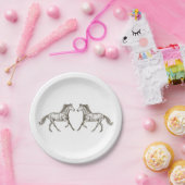 Country Horse Wedge Western Rustikales Brautparty Pappteller (Party)