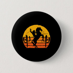 Country Horseck Rider Western Reiten Retro C Button