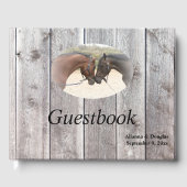 Country Horses Grau Barnboard Gästebuch (Vorderseite)