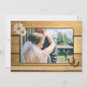 Country Horses Rustic Wedding Foto Danke Karte (Rückseite)