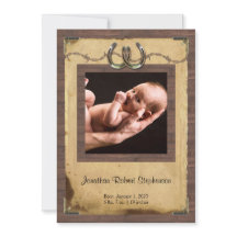 Country Horseshoe Foto Kinderankündigung