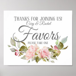 Country Hübsch Pink Roses Bouquet Favoriten Poster