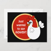 Country Hühnerspass Cartoon Postkarte (Vorne/Hinten)