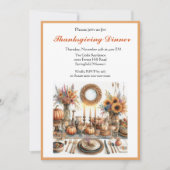 Country Hütte Erntedank Abendessen Einladung (Vorderseite)