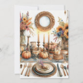 Country Hütte Erntedank Abendessen Einladung (Rückseite)