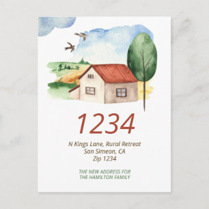 Country Hütte House Wir haben Zuhause Ankündigungspostkarte