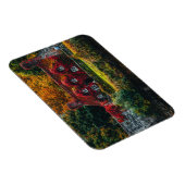 Country Hütte mit Red Vines Covering Zuhause Magnet (Rechte Seite)