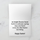 Country Hydrangea Große Schriftart Osterkarte Feiertagskarte (Innenseite)