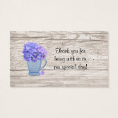 Country Hydrangea Hang Tag (Rückseite)