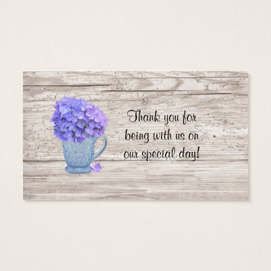 Country Hydrangea Hang Tag (Rückseite)