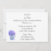 Country Hydrangea Hochzeitseinladung Einladung (Rückseite)