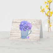 Country Hydrangea Large Schriftart Mother Day Card Karte (Gelbe Blume)