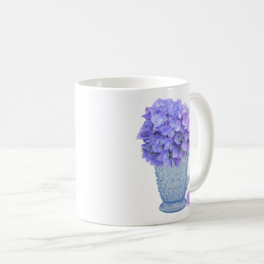 Country Hydrangea-Tasse Kaffeetasse (VorderseiteRechts)