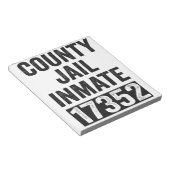 Country Inmate 17352 Funny Halloween Gefängnis Notizblock (angewinkelt)