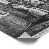 Country Inn Yard, 1747 Poster (Ecke)