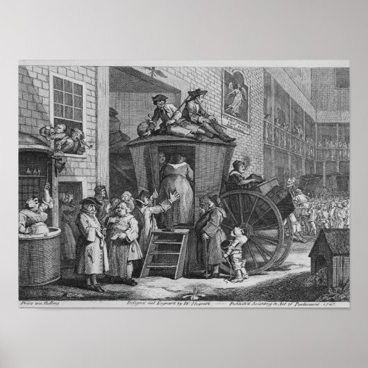 Country Inn Yard, 1747 Poster (Vorne)
