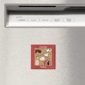 Country Kitchen Collection Farm Animals Magnet (In Situ (Geschirrspüler))