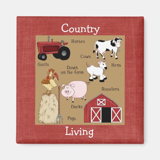 Country Kitchen Collection Farm Animals Magnet (Vorne)