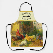 Country Kitchen Farmyard Rooster Hens Schürze (Vorderseite)