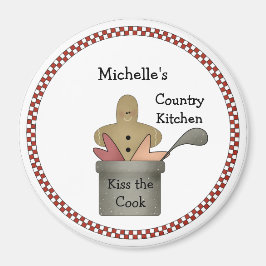 Country Kitchen Kiss the Cook Magnet