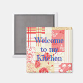 Country Kitchen Square Magnet (Vorderseite/Rückseite)