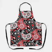 Country Kitchenette Paisley Country Western Red Bl Schürze (Vorderseite)