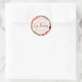 Country Kraft Floral Lip Balp Label Runder Aufkleber (Tasche)