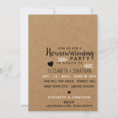 Country Kraft Housewärme Party Einladung (Vorderseite)