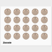 Country Kraft Paper enthüllt Body Butter Labels Runder Aufkleber (Blatt)