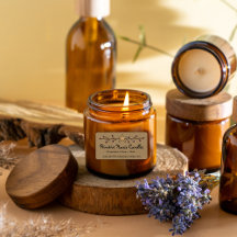 Country Kraft Star und Berries Candle Label