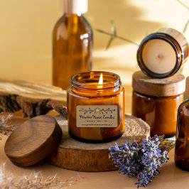 Country Kraft Star und Berries Candle Label Adressaufkleber