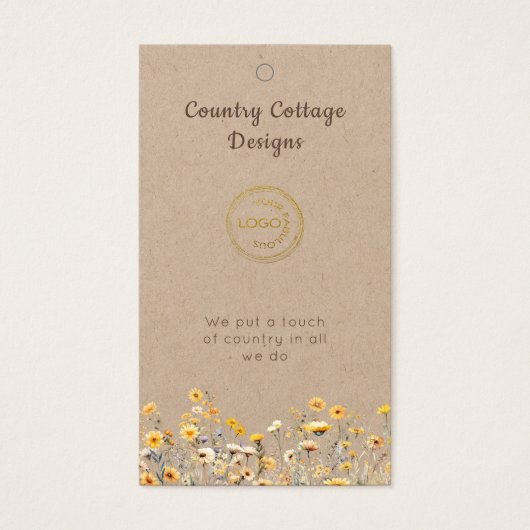 Country Kraft Wildblume Endkundenpreis Tag (Vorderseite)