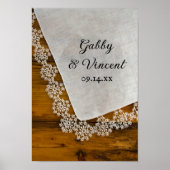 Country Lace Barn Wedding Poster (Vorne)