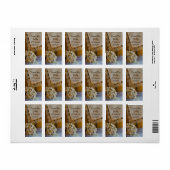 Country Lace Blume Hochzeit Vielen Dank für Ihre U Adressaufkleber (Vorne)