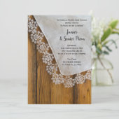 Country Lace Junior / Senior Prom Einladung (Stehend Vorderseite)