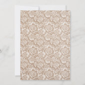 Country Lace Kraft Papier Hochzeitseinladung Einladung (Rückseite)