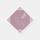 Country Lace Mason Jar Pink Wedding Serviette (Ecke)